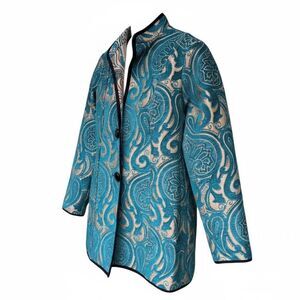 Reversible Jacquard Brocade Blazer Vibrant Unique Jacket